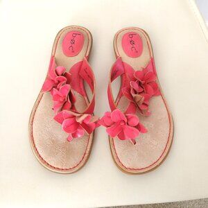 B.O.C. -  by Born, Floral Red /Coral Thong Sandal, 9 M